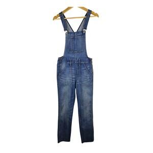 MADEWELL WOMEN’S INDIGO DENIM OVERALLS – BLUE JEAN – SIZE SMALL – 26" INSEAM